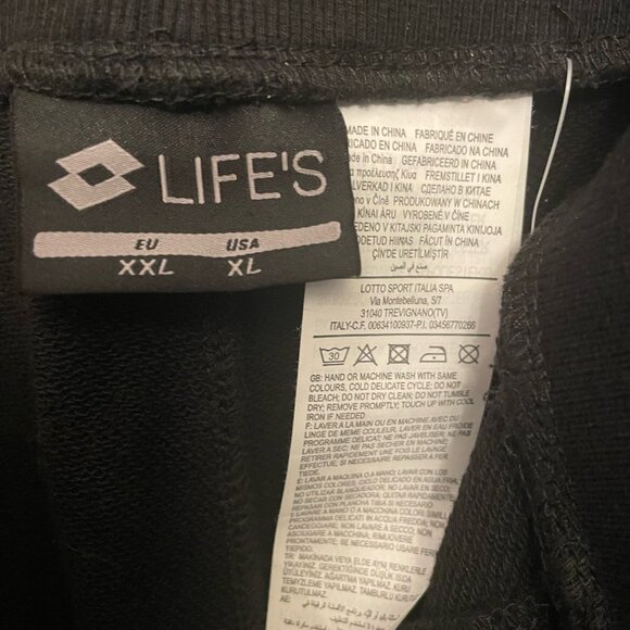 Lotto Smart 2 Men's Athletic Black Sweat Pants - Picture 4 of 7